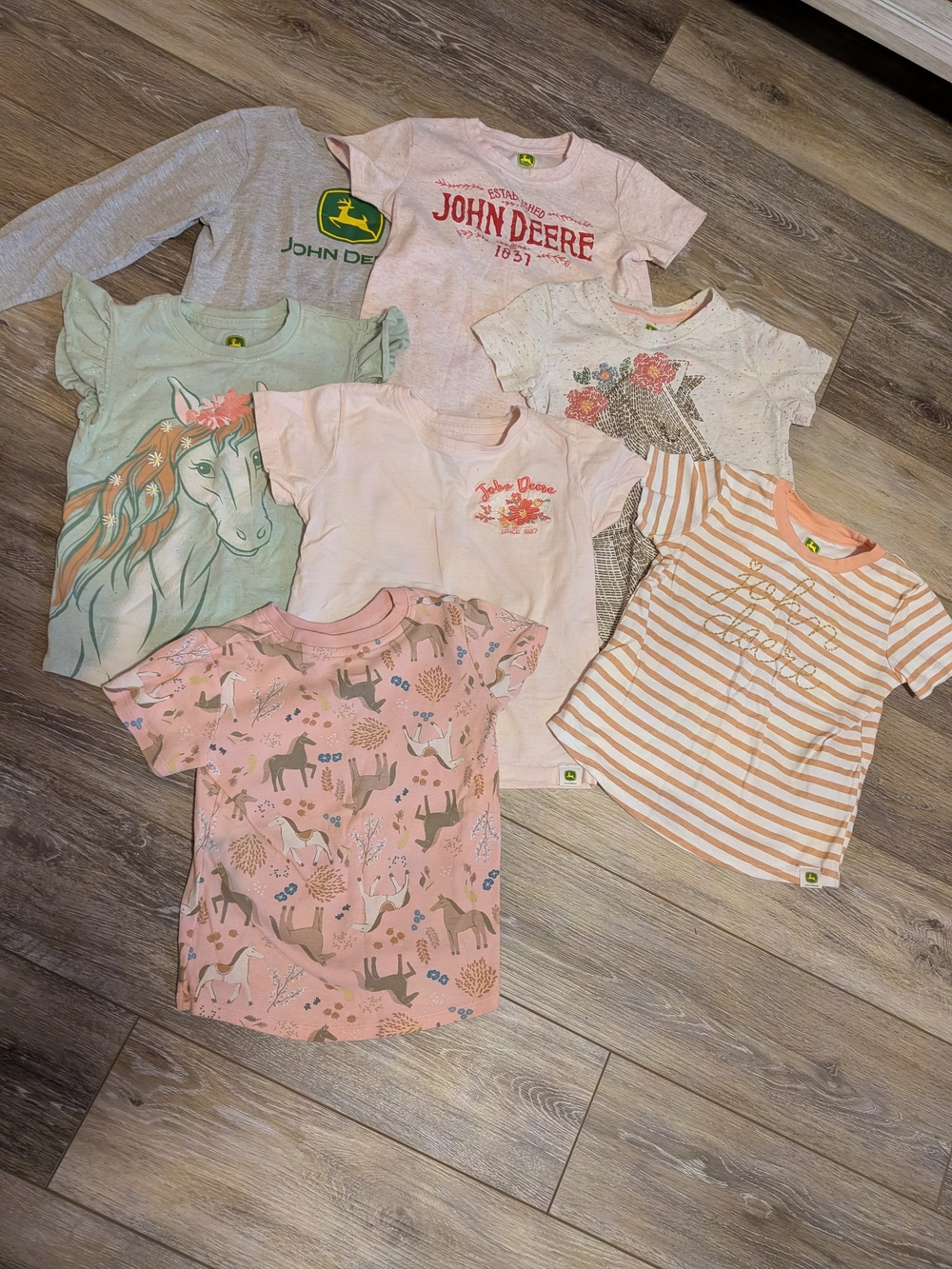 John Deere Girls' Graphic Tee Bundle - 7 Pack size 6